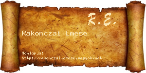 Rakonczai Emese névjegykártya