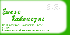 emese rakonczai business card